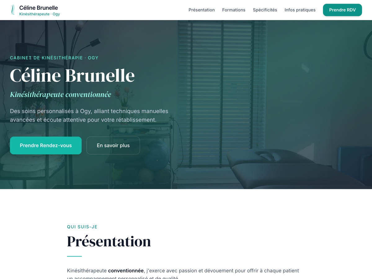 Aperçu du site du cabinet Céline Brunelle